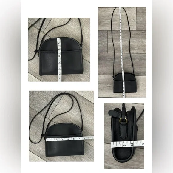 EUC Vtg Coach Black Leather Abbie Small Crossbody Bag J8U-9017 No Hang Tag - Picture 14 of 15